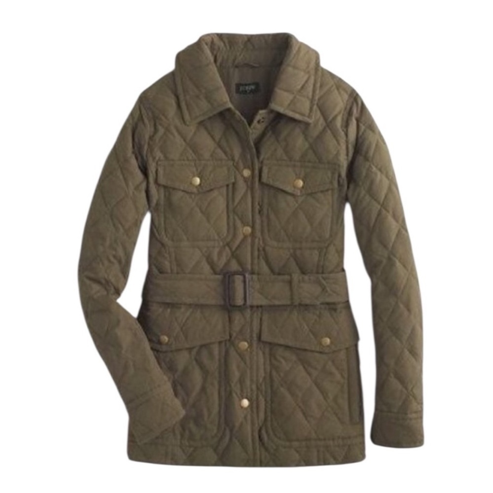 J. Crew Olive Quilted Jacket